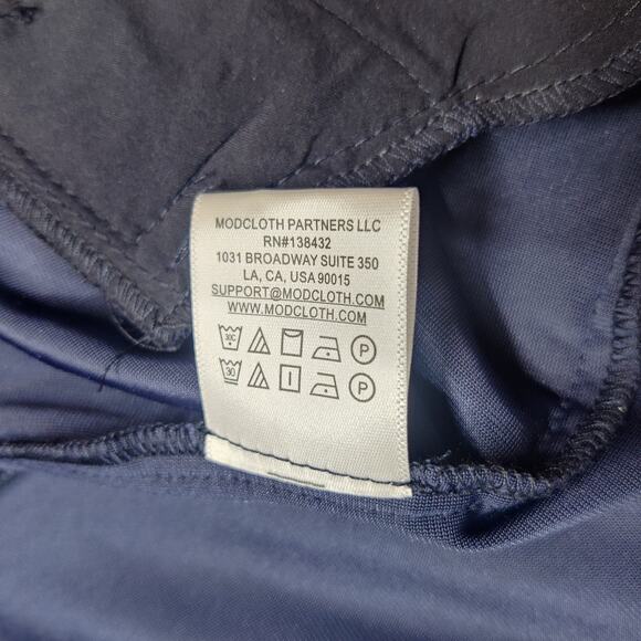 Modcloth Blue Velvet Evening Smoking Jacket Wide Leg Pant Suit 3X 4X Loungewear - Picture 11 of 13